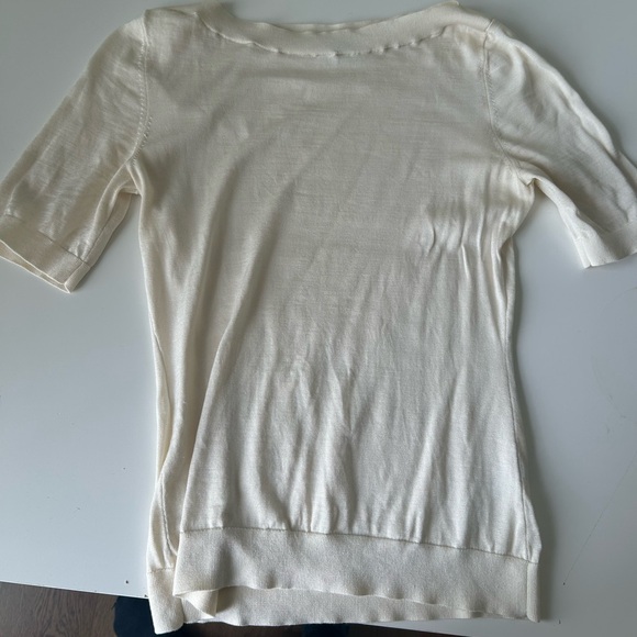 Lilysilk Silk boatneck top in Cream - Picture 2 of 6